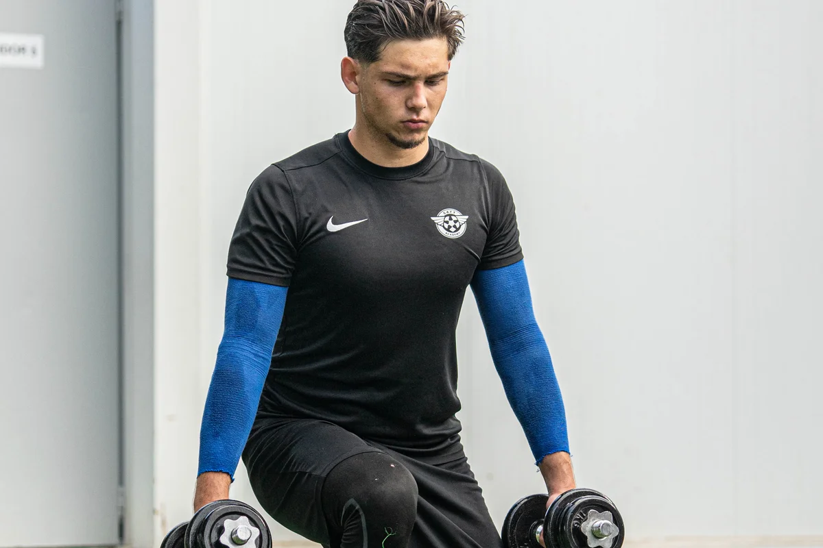 Equipo durante práctica